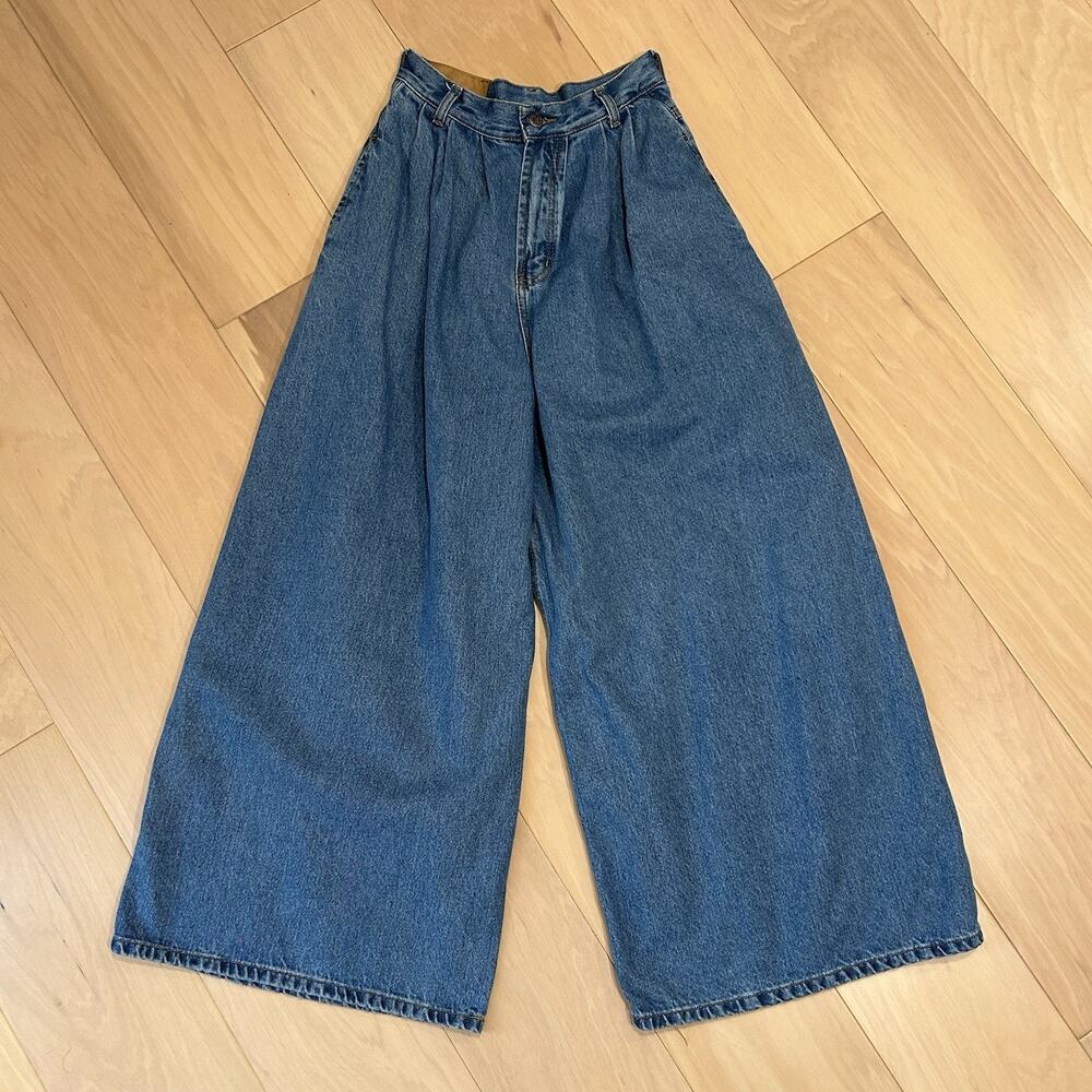 Farm Rio Ultra Wide-Leg Denim Pants Women’s 26 *Modified